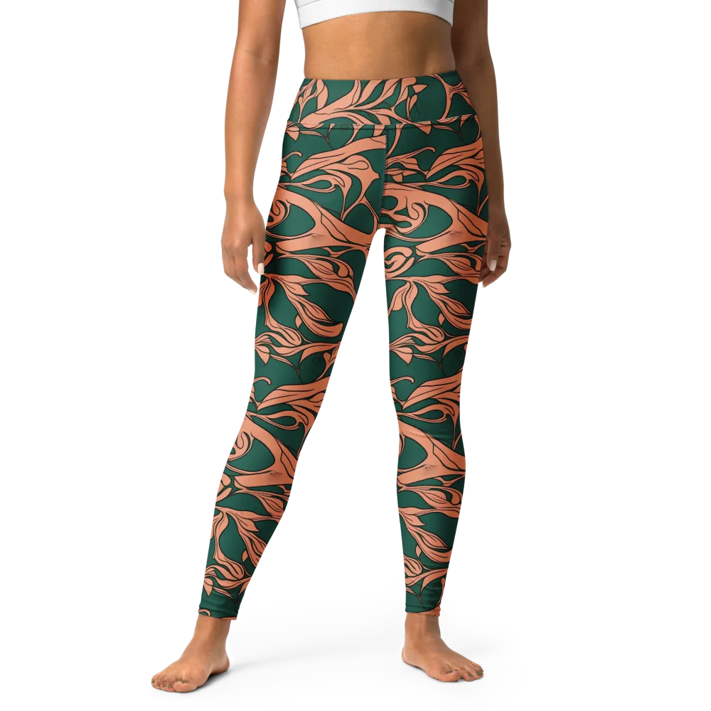 Moss And Apricot on Yoga Leggings — Front