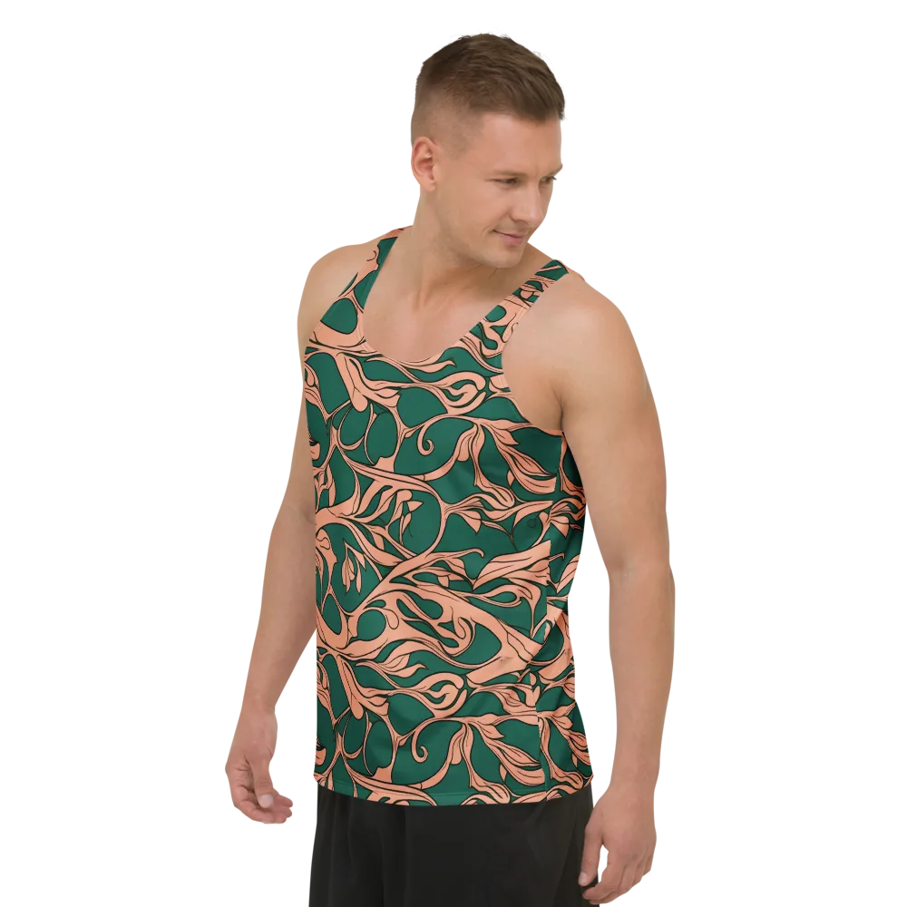 Moss And Apricot on Men's Tank Top — Left Front