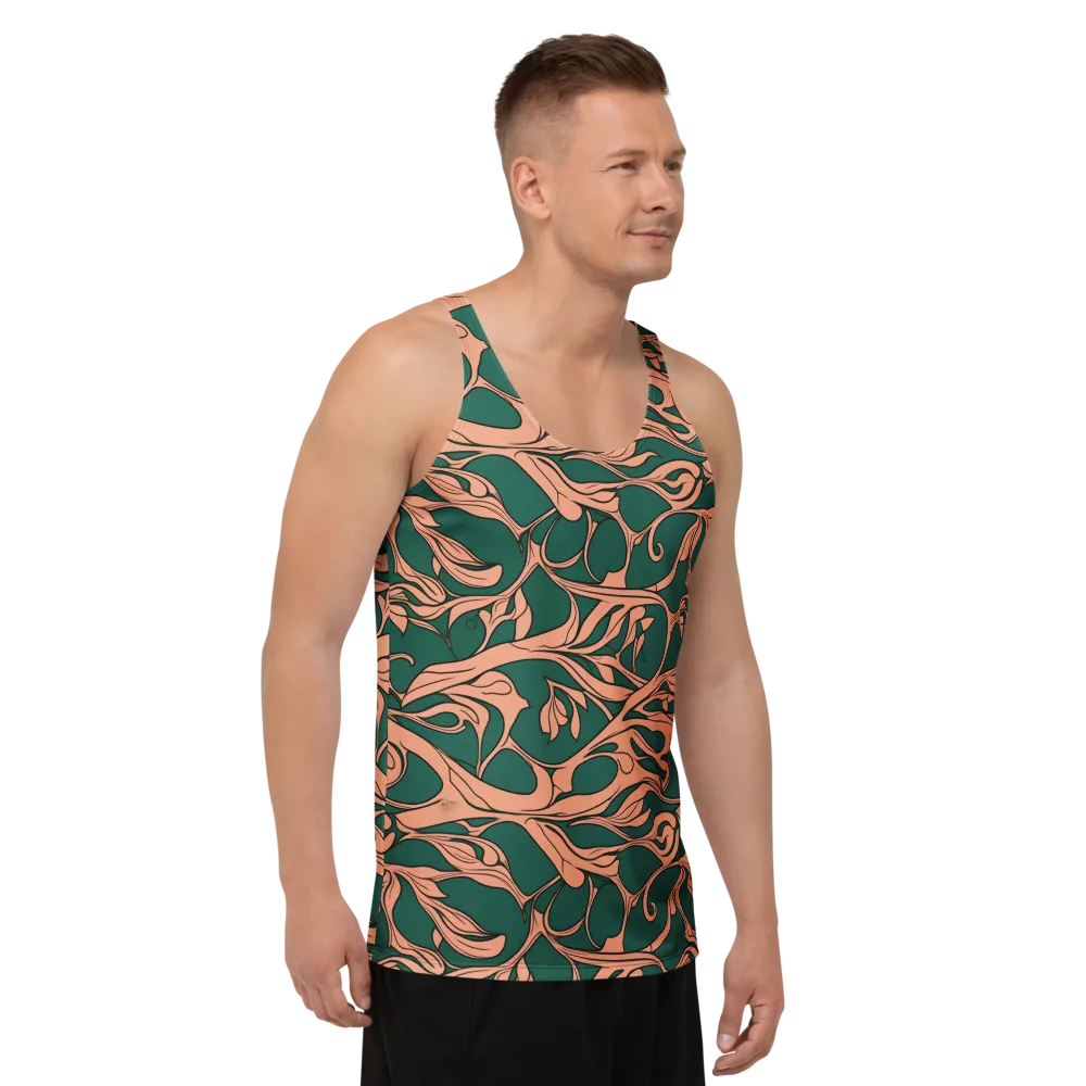 Moss And Apricot on Men's Tank Top — Right Front