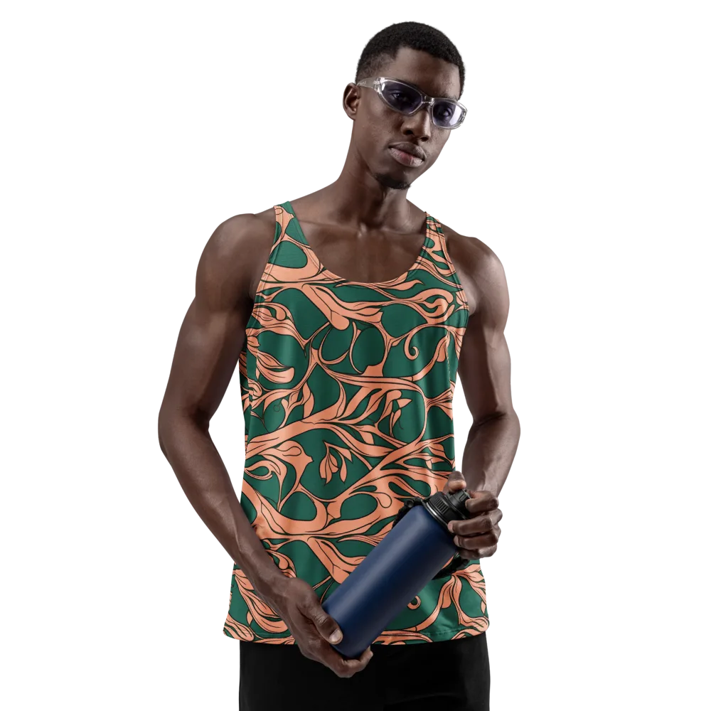 Moss And Apricot on Men's Tank Top — Front