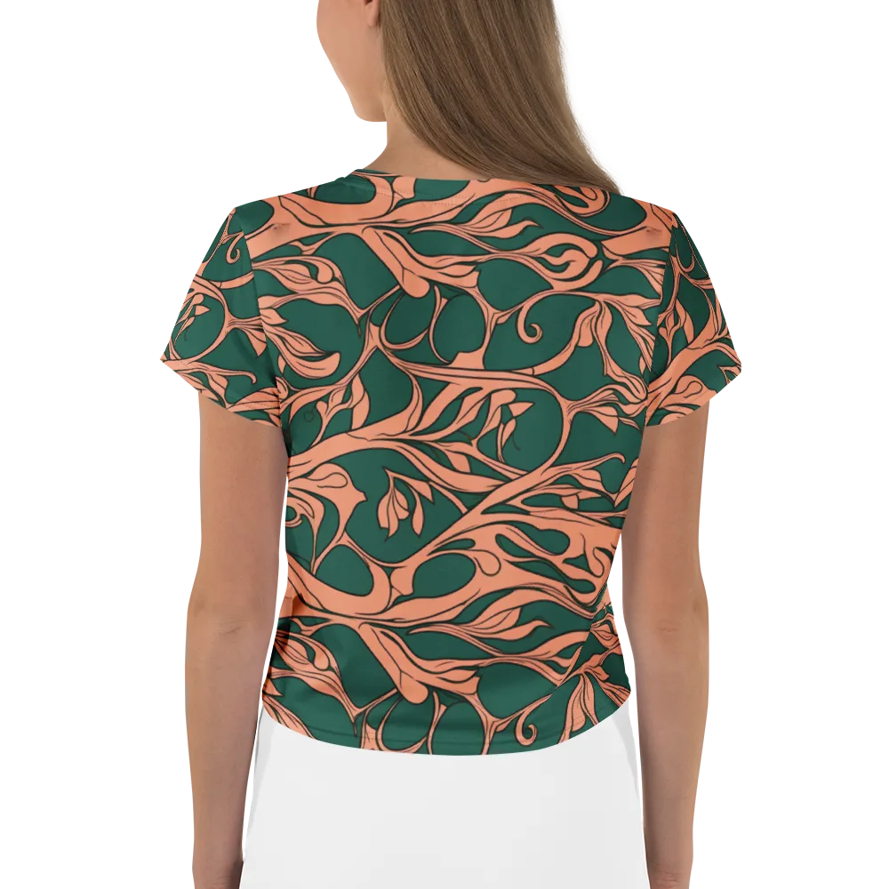 Moss And Apricot on Crop Tee — Back
