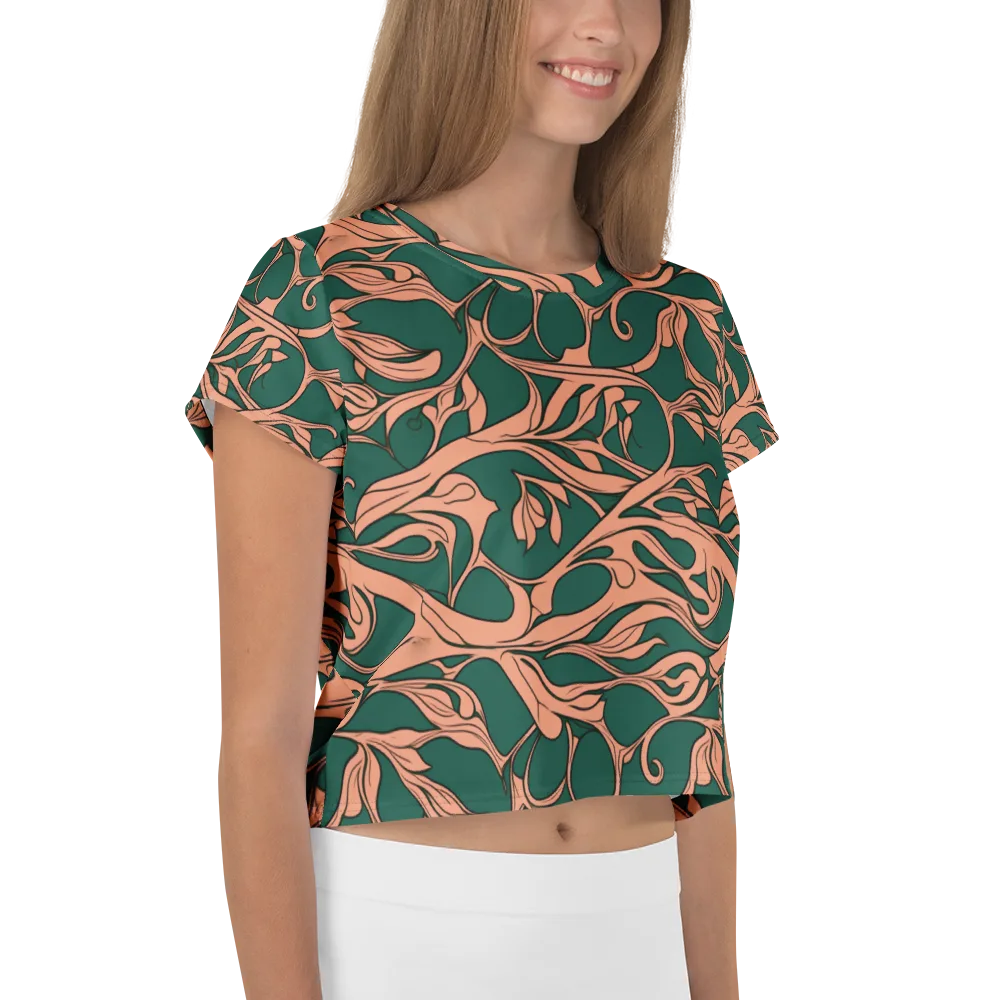Moss And Apricot on Crop Tee — Right