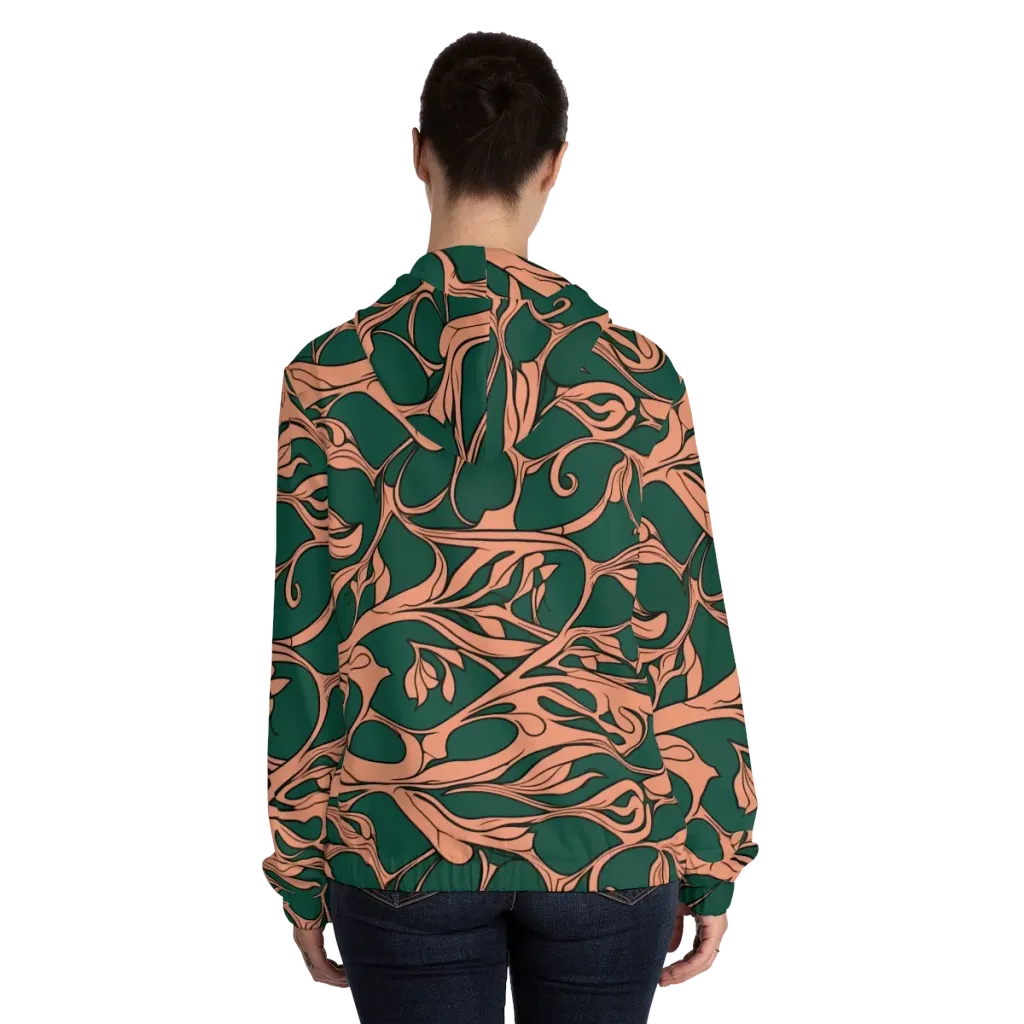 Moss And Apricot on Women's Full-Zip Hoodie — Back On Person