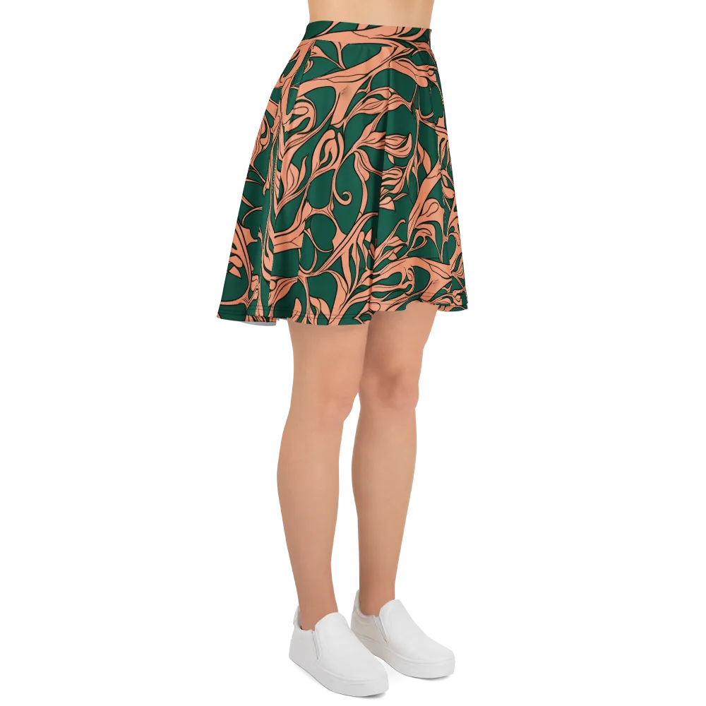 Moss And Apricot on Skater Skirt — Right