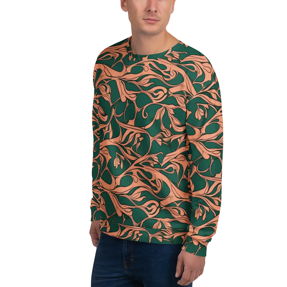 Moss And Apricot on Sweatshirt — Left Front