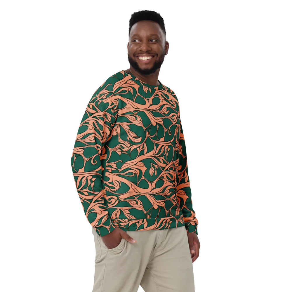 Moss And Apricot on Sweatshirt — Front