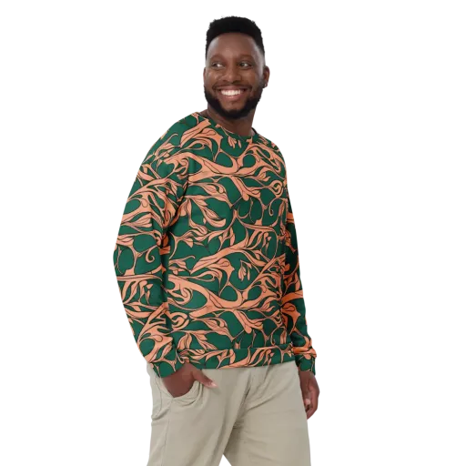 Moss And Apricot on a Sweatshirt