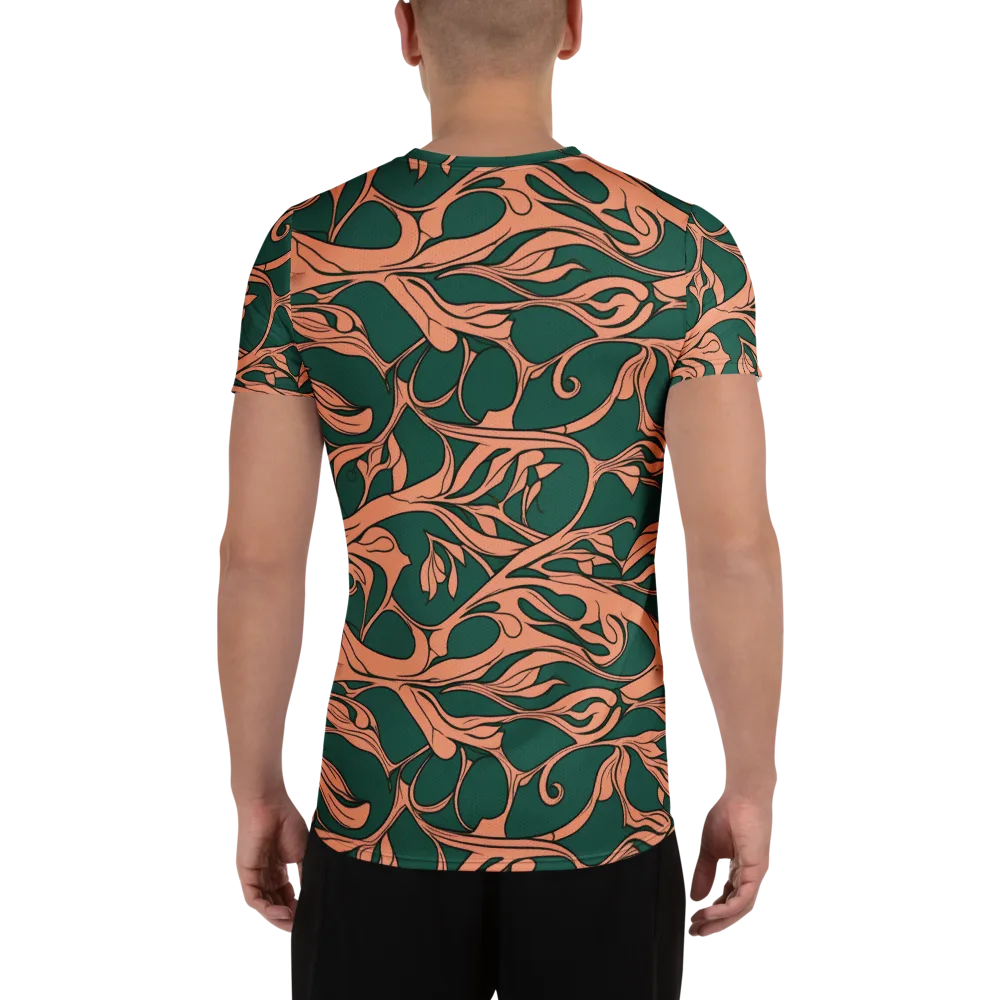 Moss And Apricot on Men's Athletic T-Shirt — Back