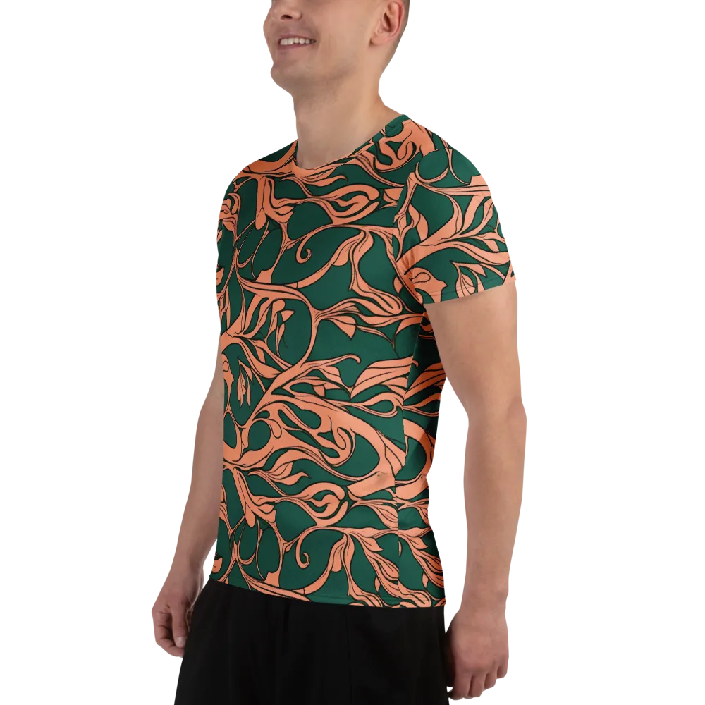 Moss And Apricot on Men's Athletic T-Shirt — Left