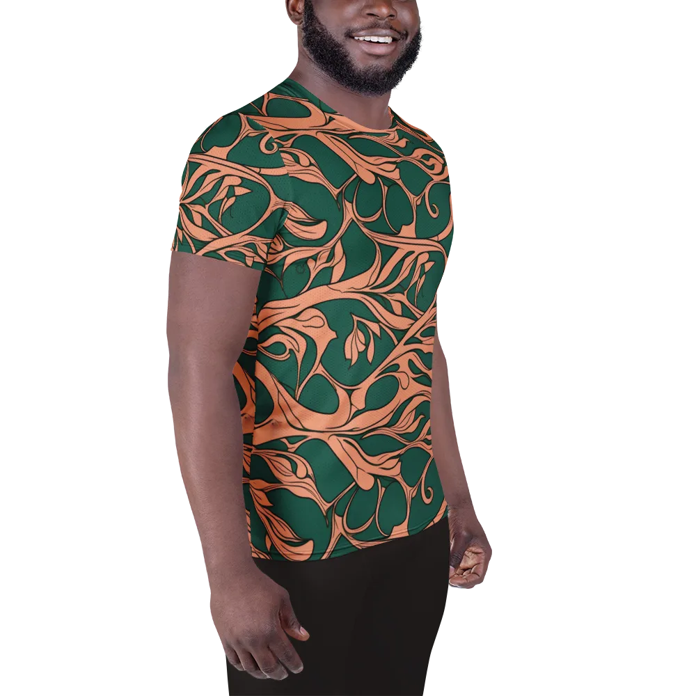 Moss And Apricot on Men's Athletic T-Shirt — Right