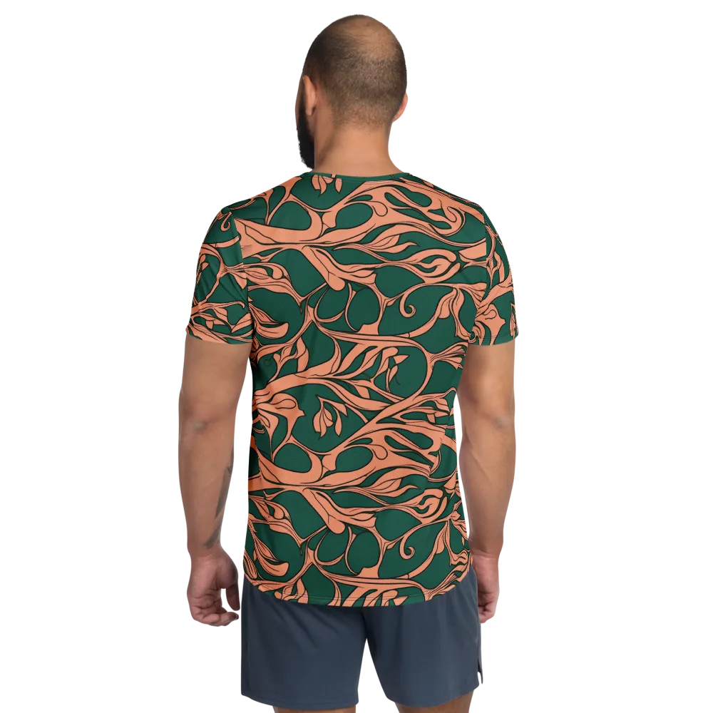 Moss And Apricot on Men's Athletic T-Shirt — Back