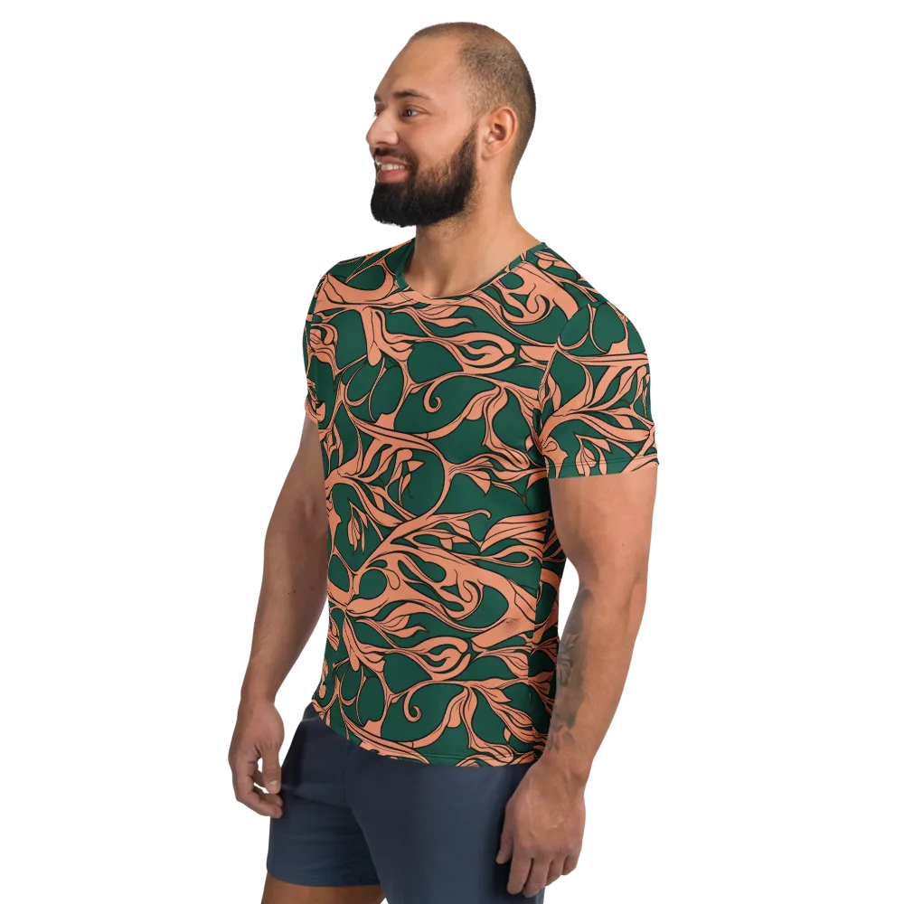 Moss And Apricot on Men's Athletic T-Shirt — Left