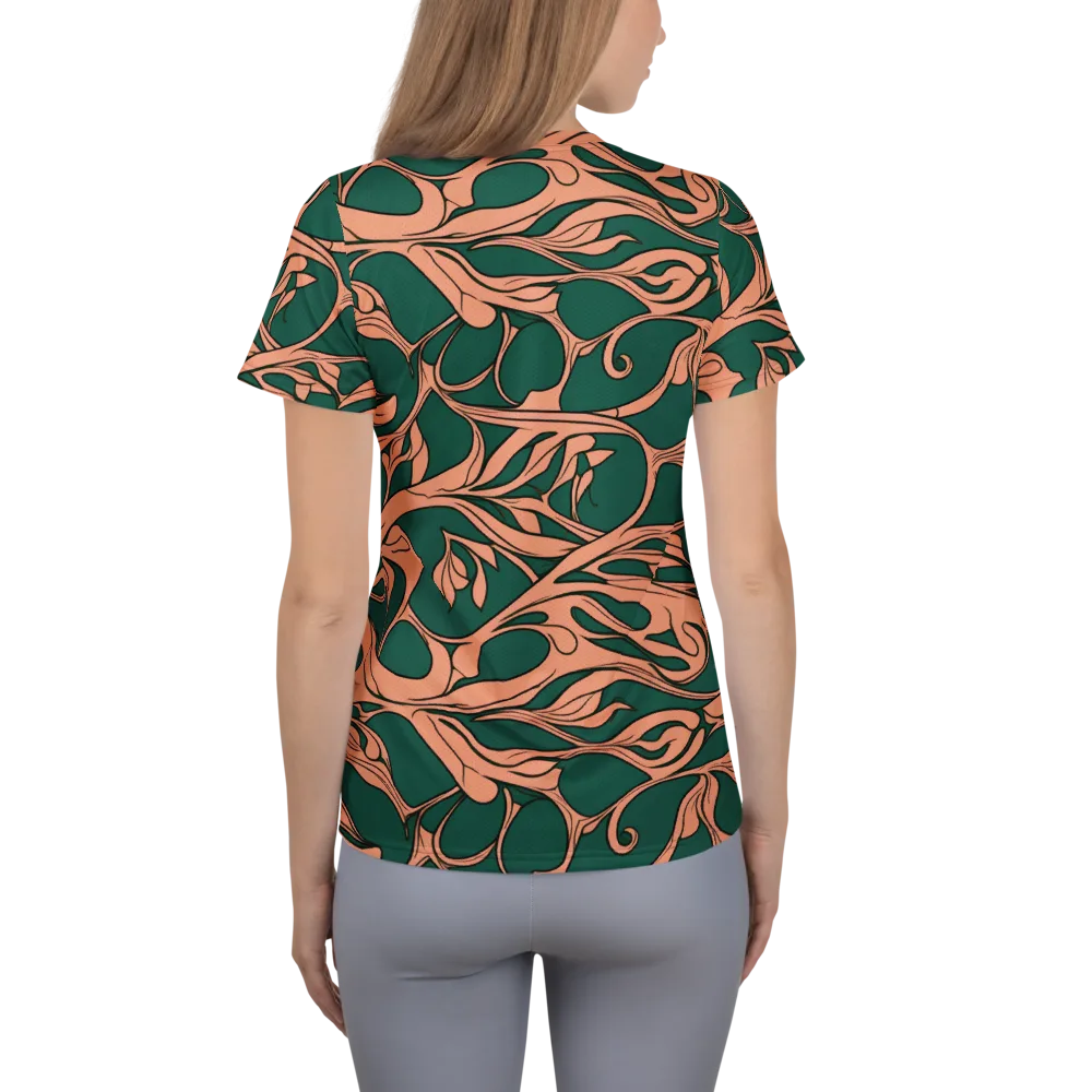 Moss And Apricot on Women's Athletic T-Shirt — Back