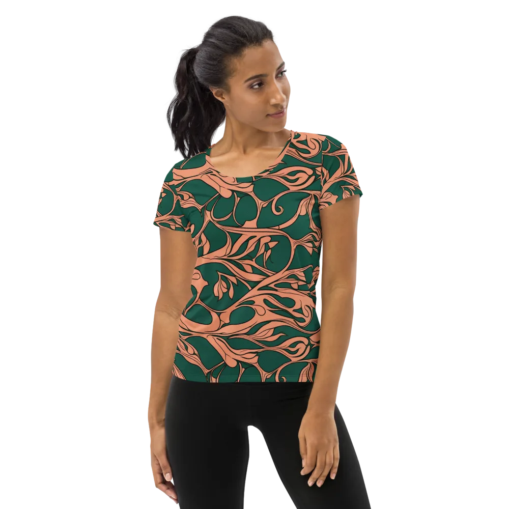Moss And Apricot on Women's Athletic T-Shirt — Front
