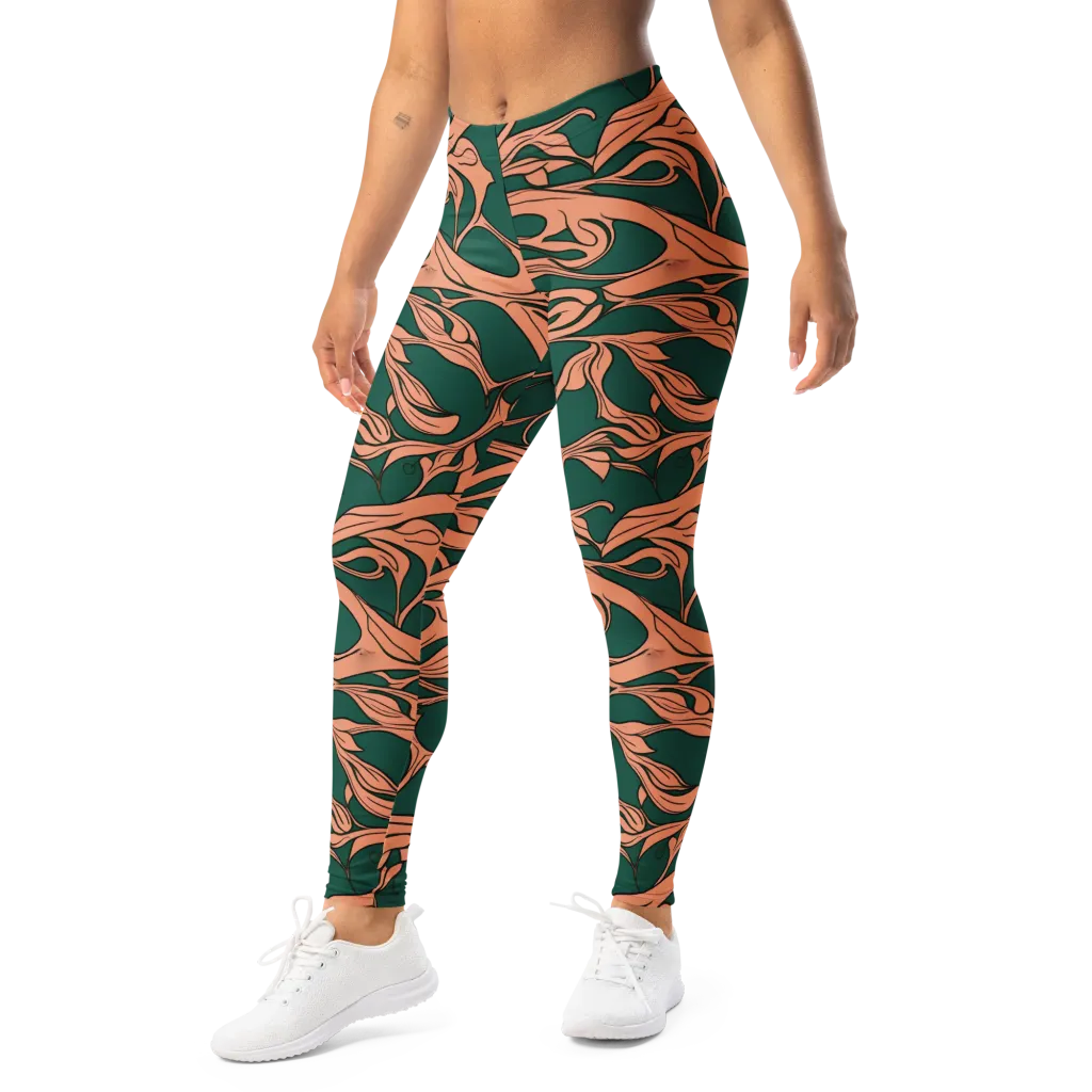 Moss And Apricot on Leggings — Left Front