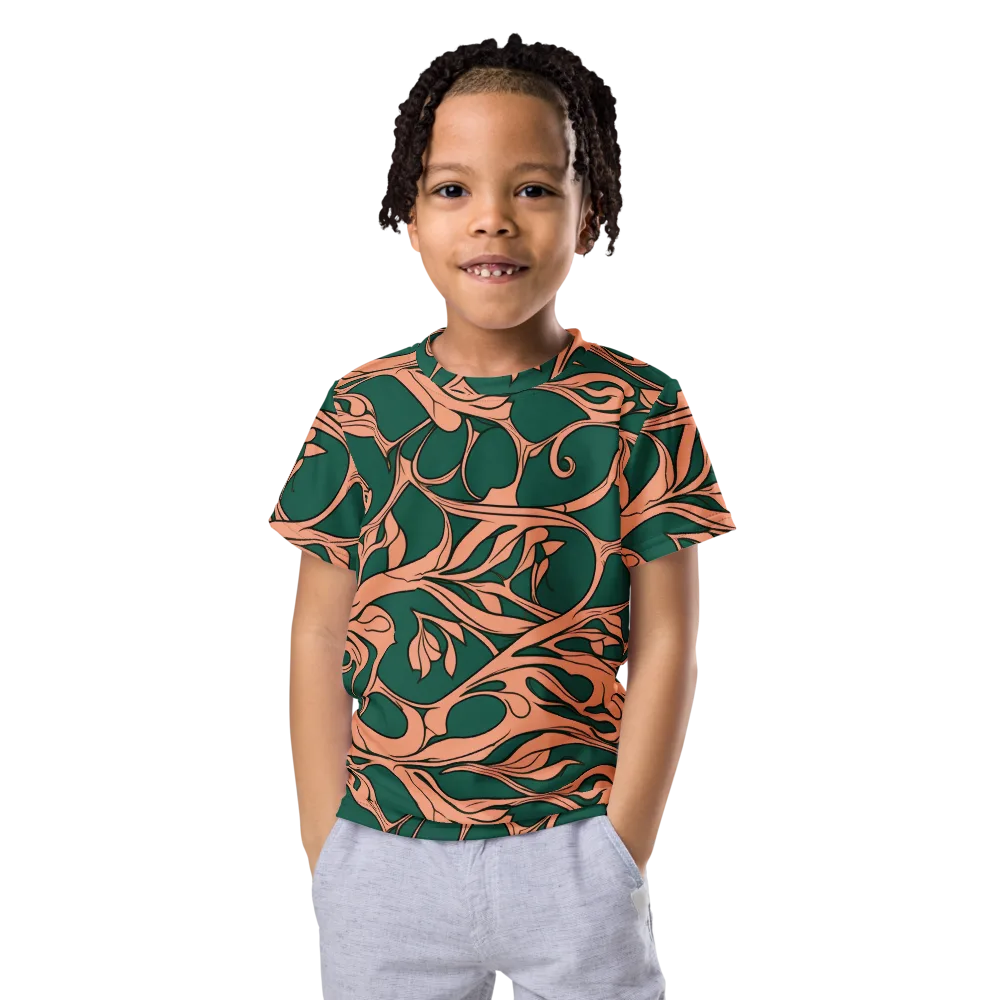 Moss And Apricot on Kids Crew Neck T-Shirt — Front
