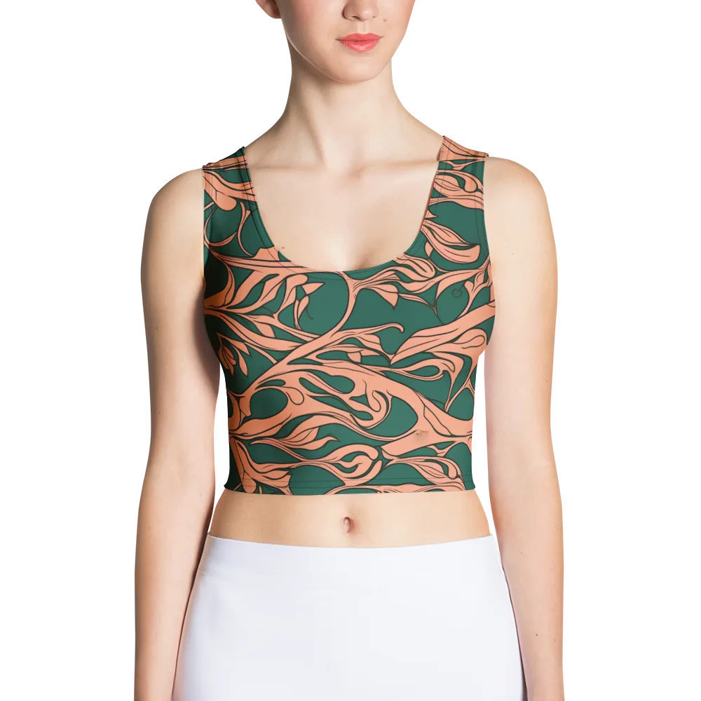 Moss And Apricot on Crop Top — Front