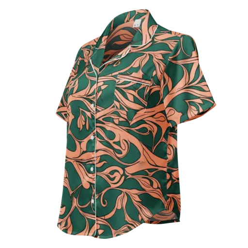 Moss And Apricot on a Women's Short Sleeve Pajama Top