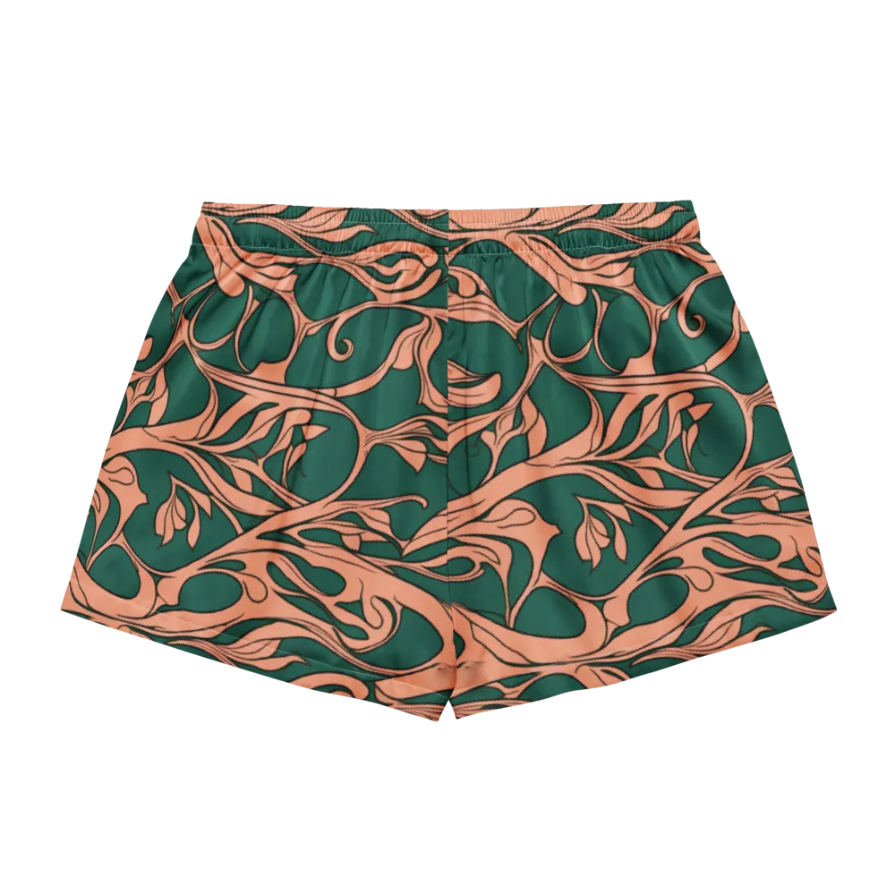 Moss And Apricot on Women's Pajama Shorts — Back
