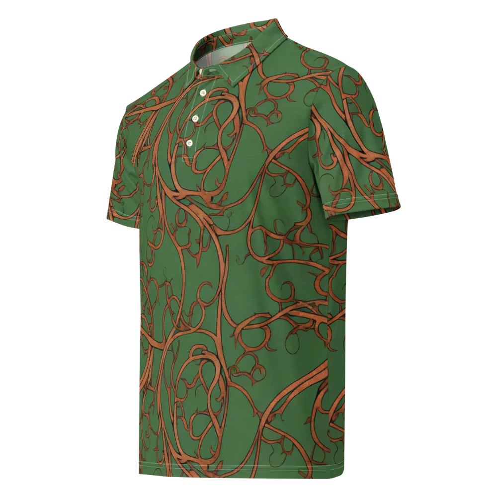 Copperwild Vines on Men's Slim Fit Polo Shirt — Left Front