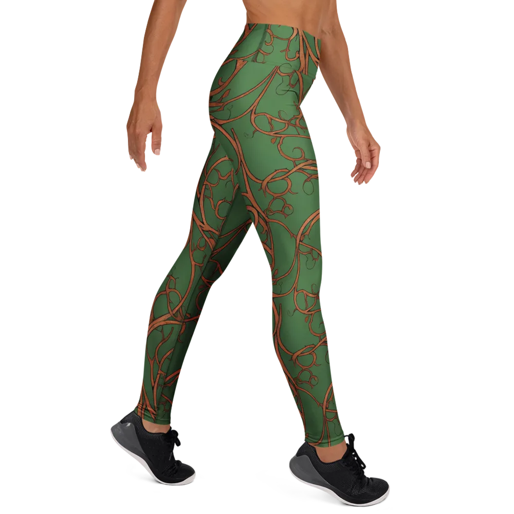 Copperwild Vines on Yoga Leggings — Right