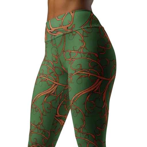 Copperwild Vines on a Yoga Leggings