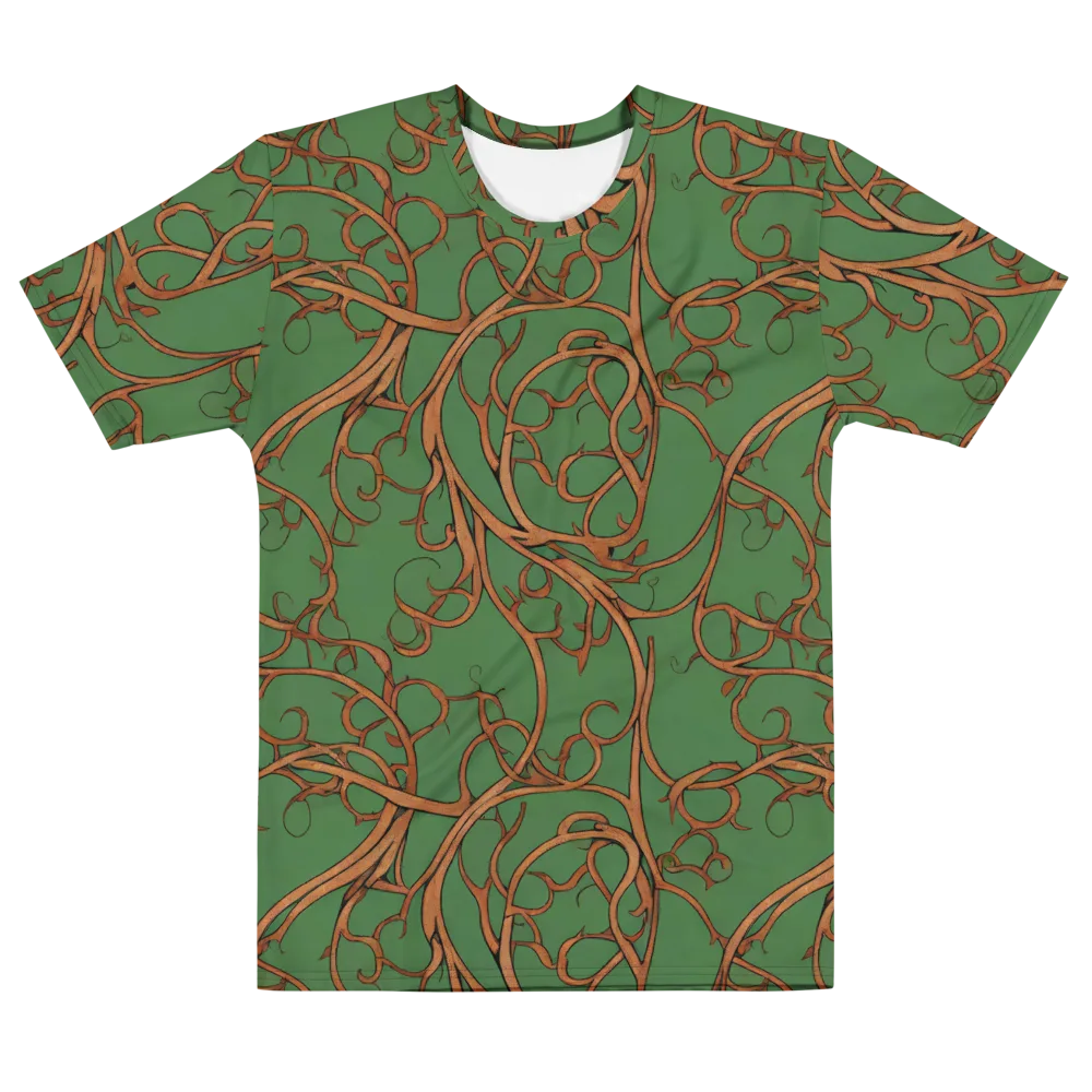 Copperwild Vines on Men's Cotton Crew Neck T-Shirt — Front