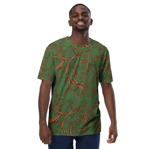 Copperwild Vines on a Men's Crew Neck T-Shirt