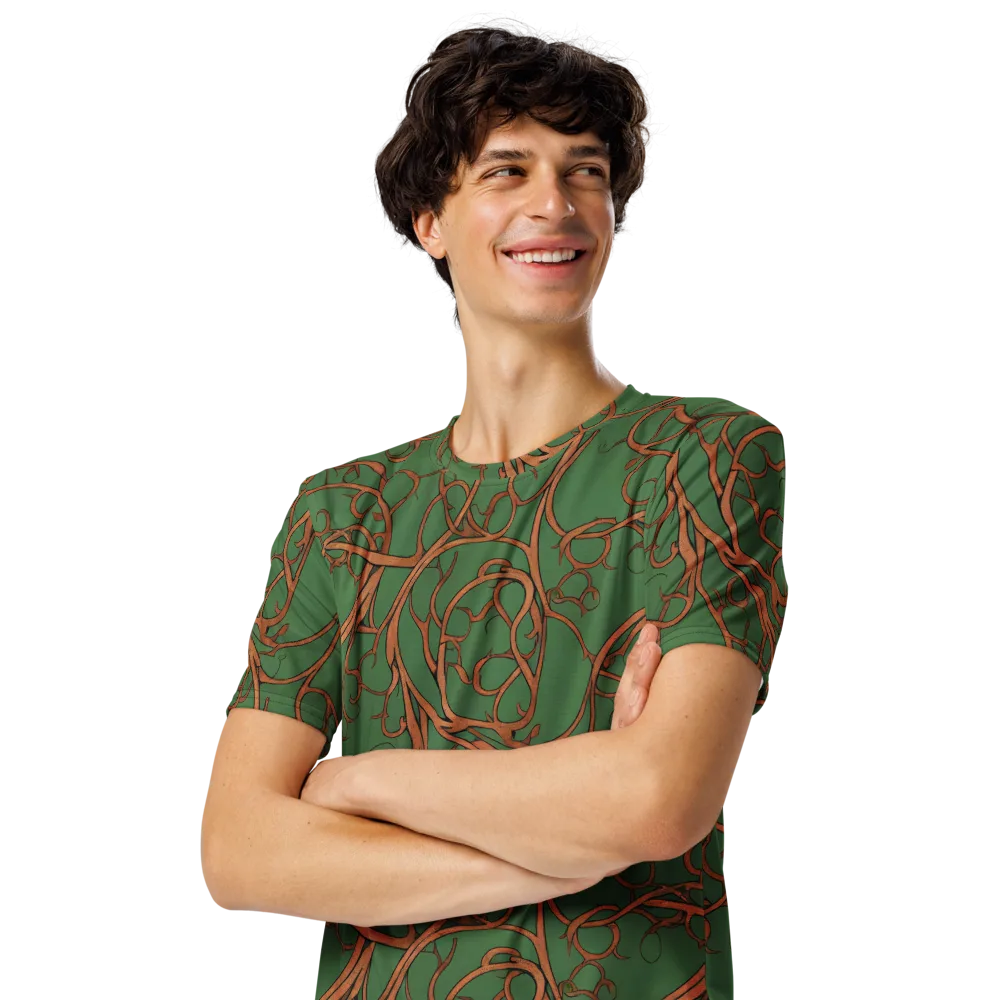 Copperwild Vines on Men's Crew Neck T-Shirt — Left Front