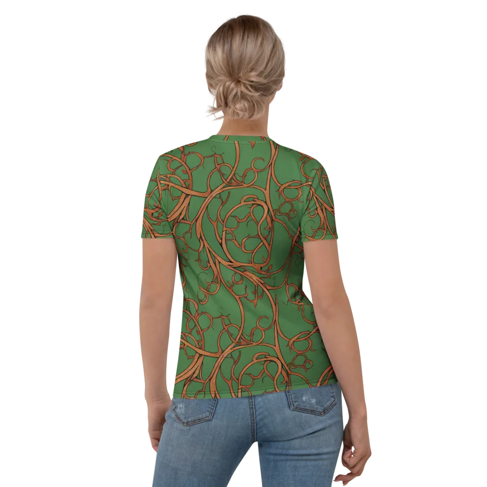 Copperwild Vines on Women's Crew Neck T-Shirt — Back
