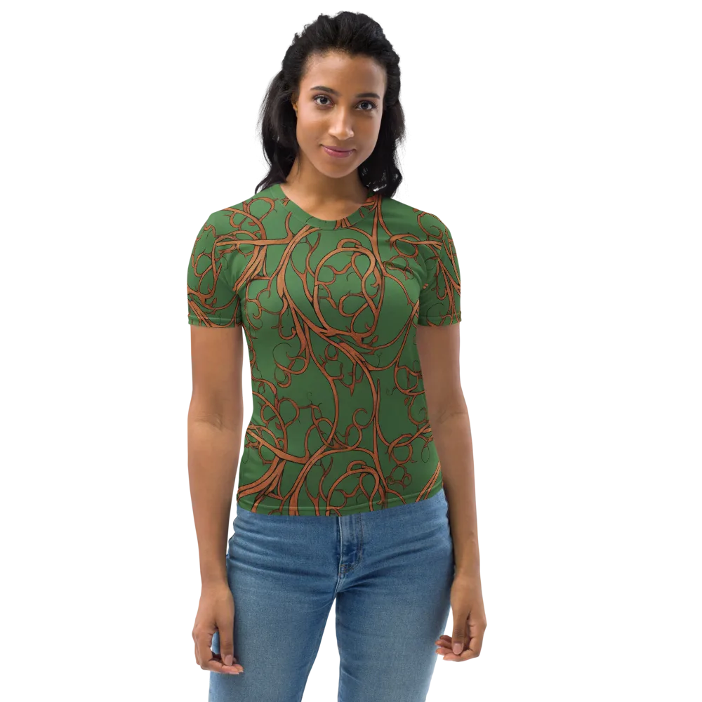 Copperwild Vines on Women's Crew Neck T-Shirt — Front
