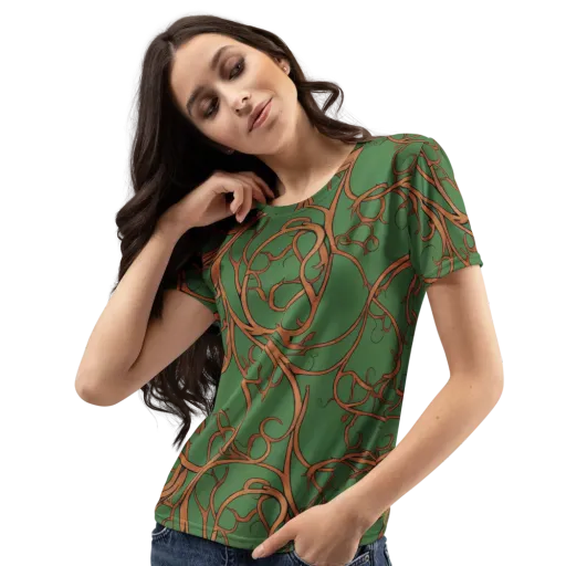 Copperwild Vines on a Women's Crew Neck T-Shirt