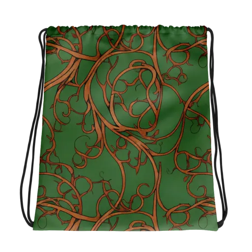 Copperwild Vines on a Drawstring Bag