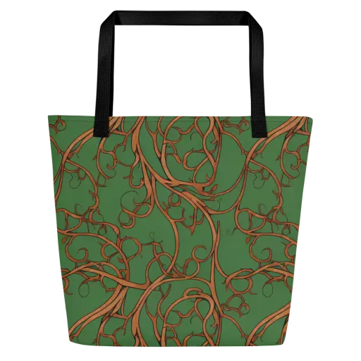 Copperwild Vines on a Large Tote Bag W/ Pocket