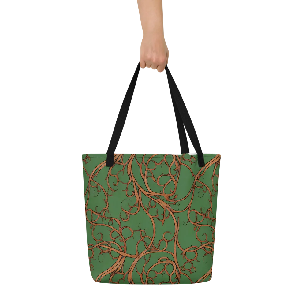 Copperwild Vines on Large Tote Bag W/ Pocket — Front