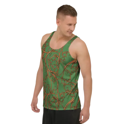 Copperwild Vines on a Men's Tank Top