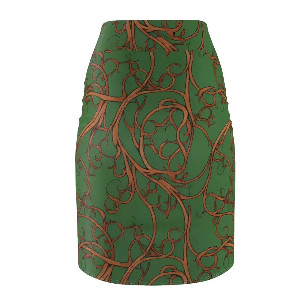 Copperwild Vines on Pencil Skirt — Back