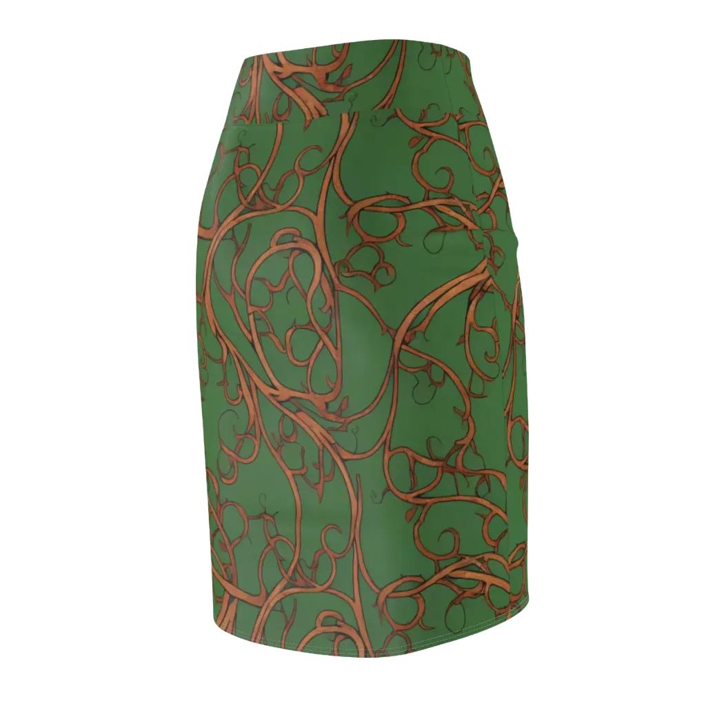 Copperwild Vines on Pencil Skirt — Back Side