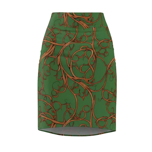 Copperwild Vines on a Pencil Skirt