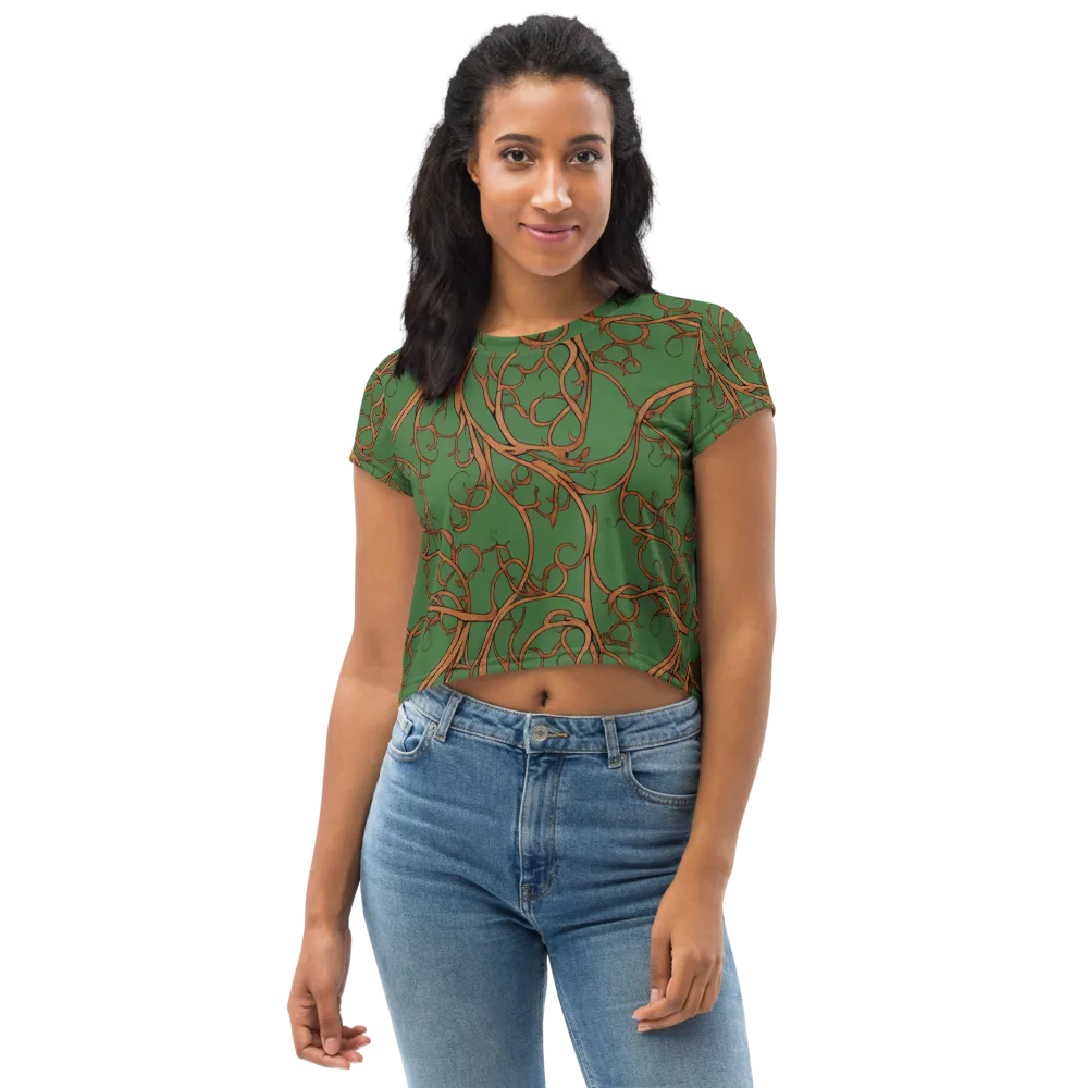 Copperwild Vines on Crop Tee — Front