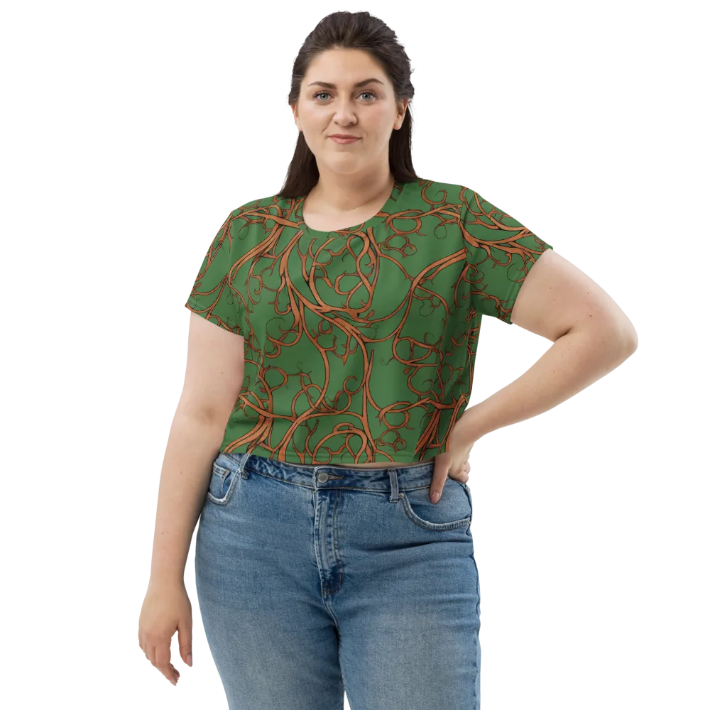 Copperwild Vines on Crop Tee — Front