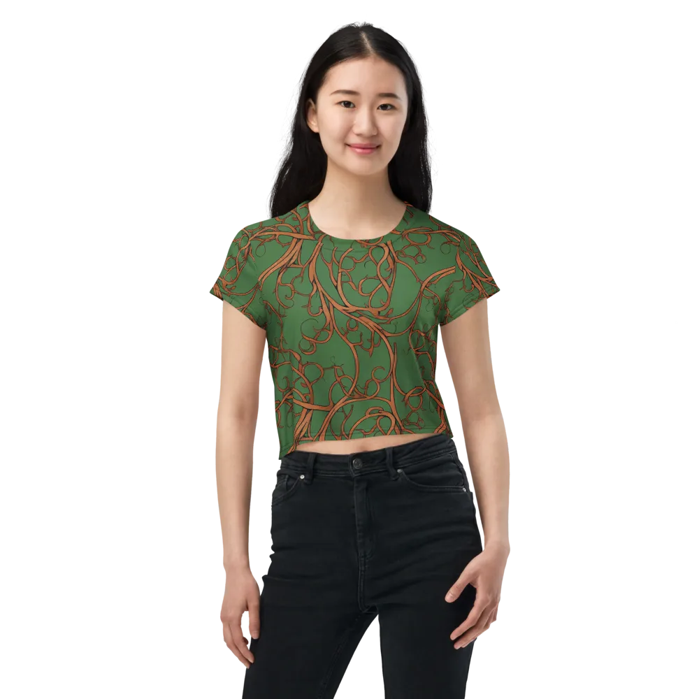 Copperwild Vines on Crop Tee — Front
