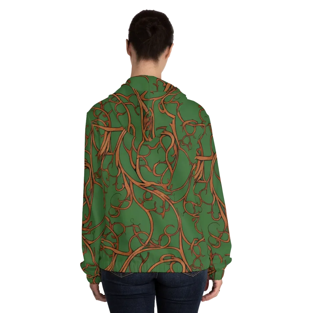 Copperwild Vines on Women's Full-Zip Hoodie — Back On Person