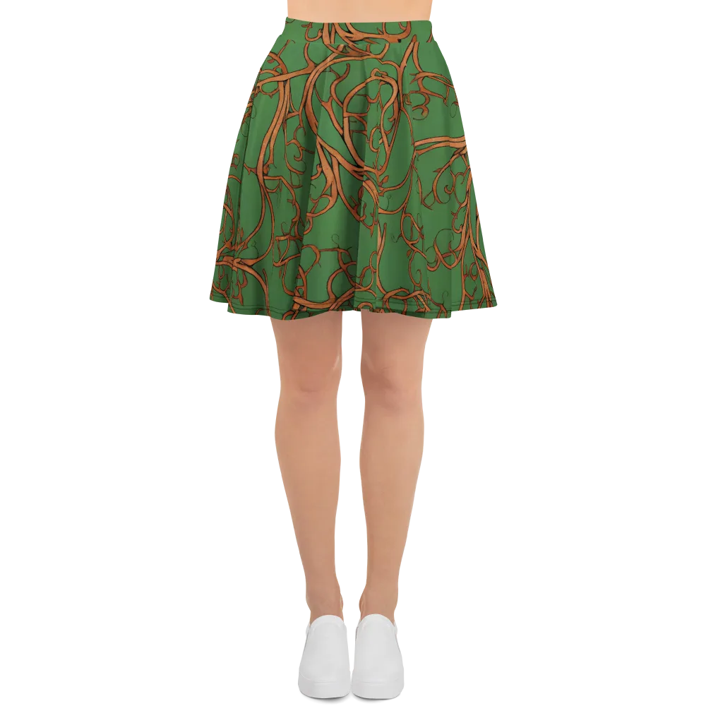 Copperwild Vines on Skater Skirt — Front