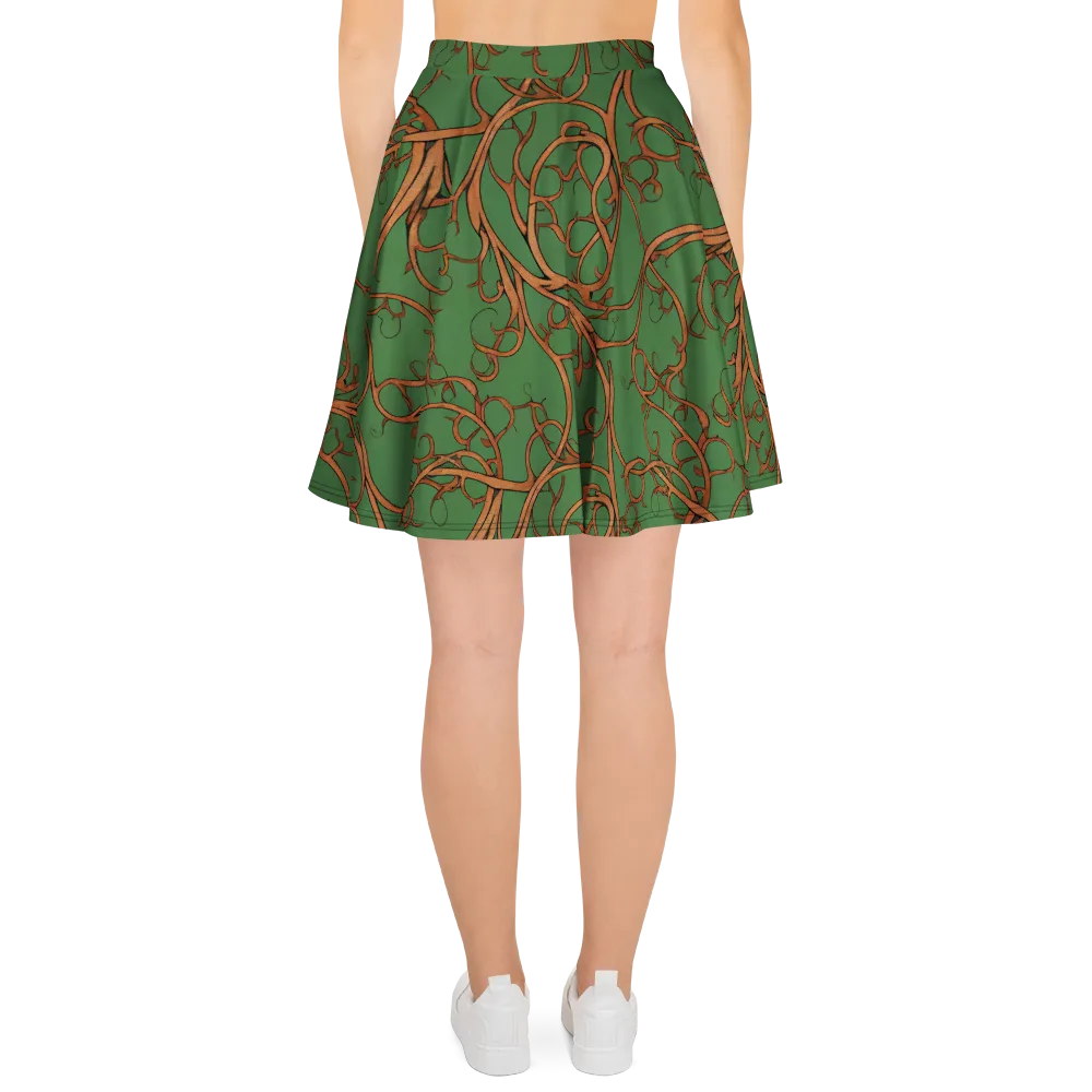 Copperwild Vines on Skater Skirt — Back