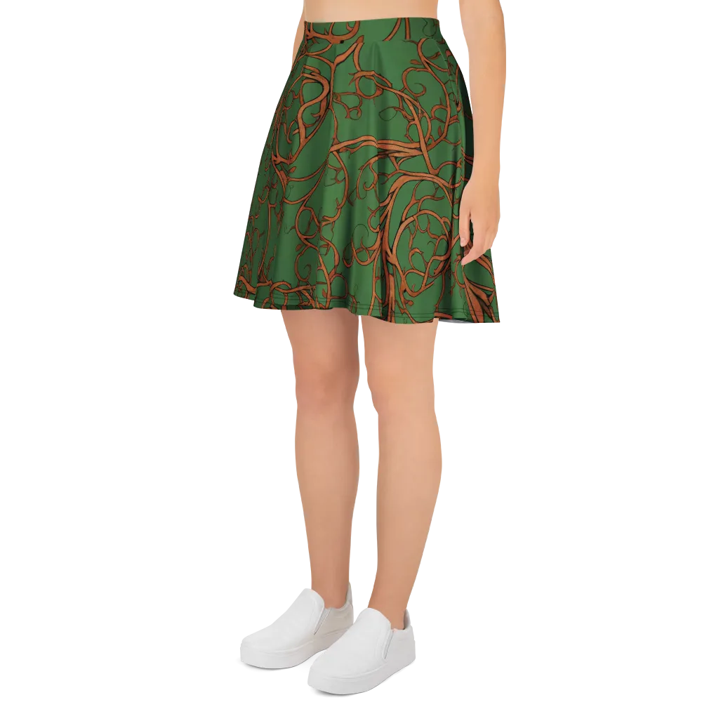 Copperwild Vines on Skater Skirt — Left