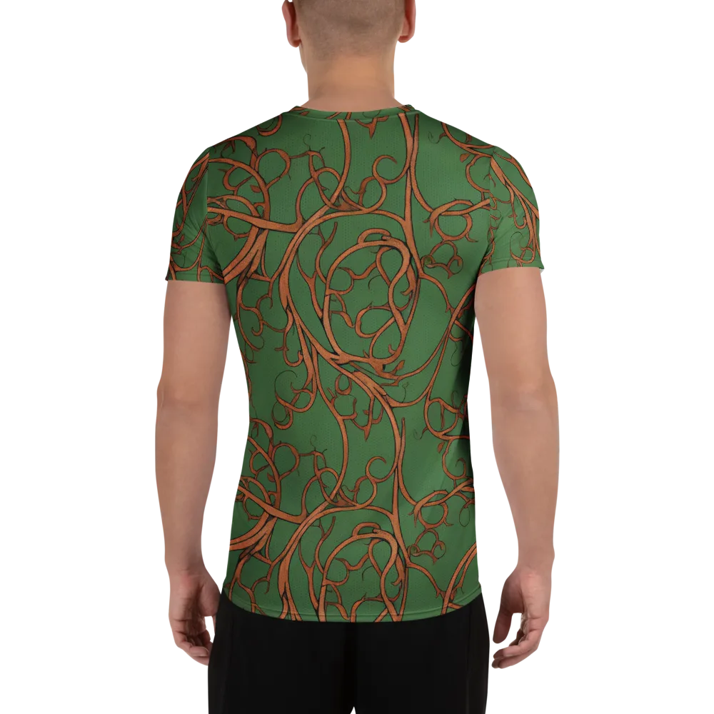 Copperwild Vines on Men's Athletic T-Shirt — Back