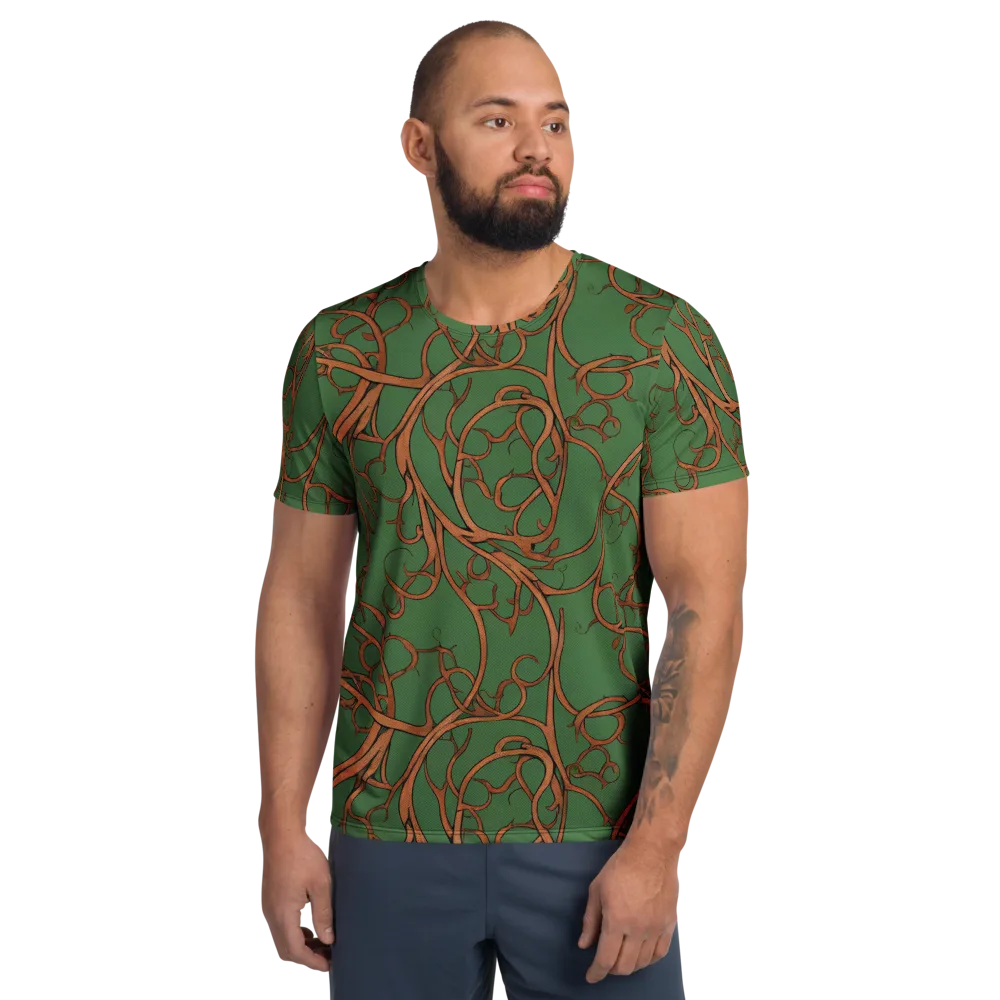 Copperwild Vines on Men's Athletic T-Shirt — Front