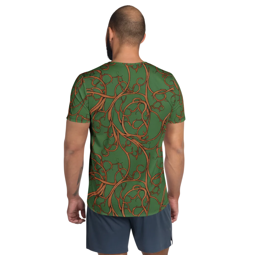 Copperwild Vines on Men's Athletic T-Shirt — Back