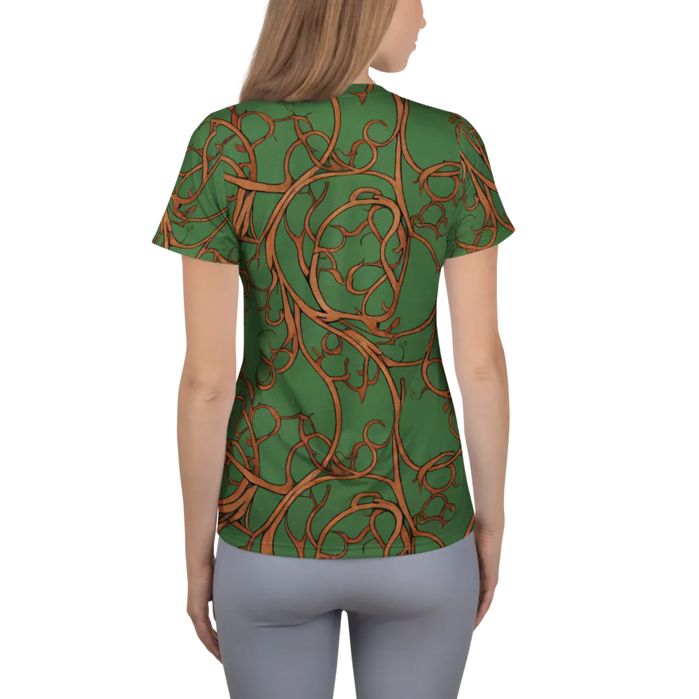 Copperwild Vines on Women's Athletic T-Shirt — Back
